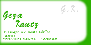 geza kautz business card